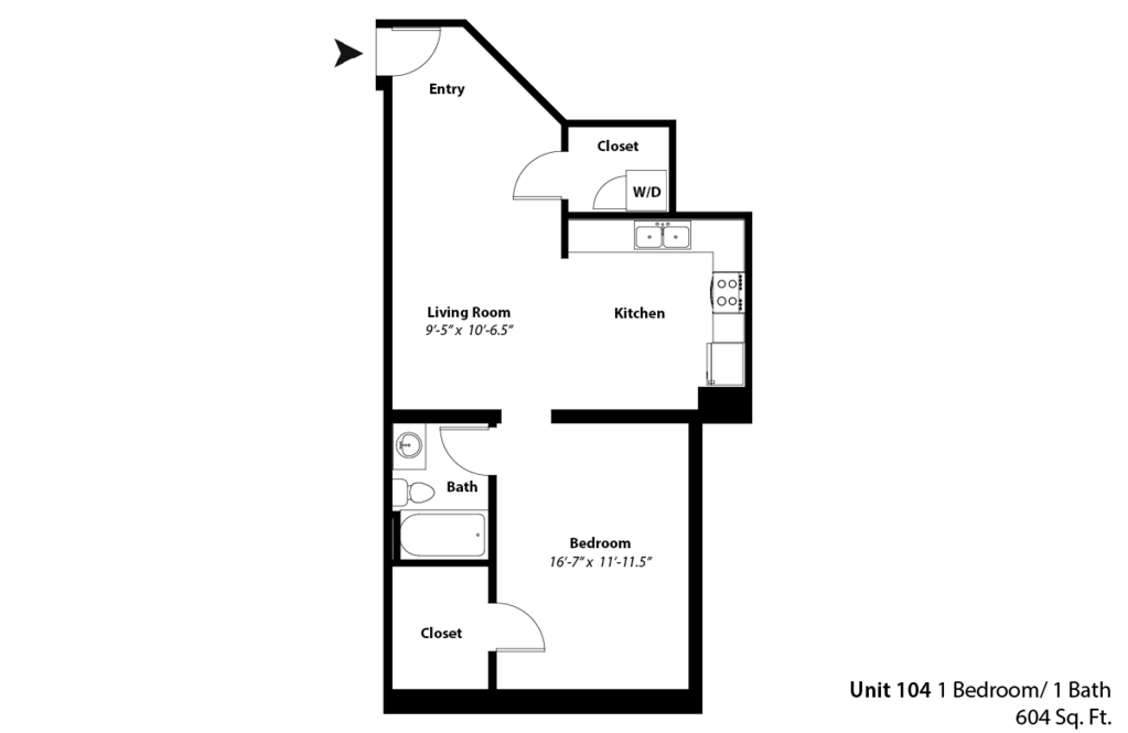 Two Bedroom One Bath