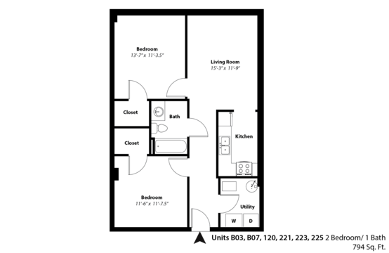 Two Bedroom Two Bath